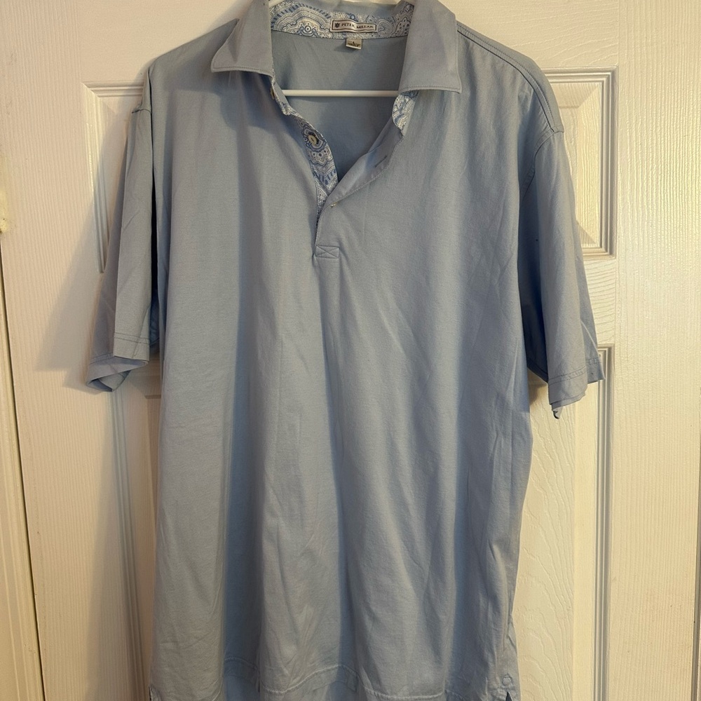 Peter Millar Blue Polo Shirt Casual Comfort